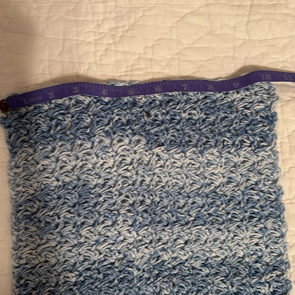Handmade Crochet Dishcloth‎ Set - White and Blue